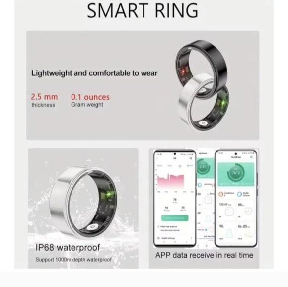 Smart Ring In Gold Size 8 - Picture 5 of 12